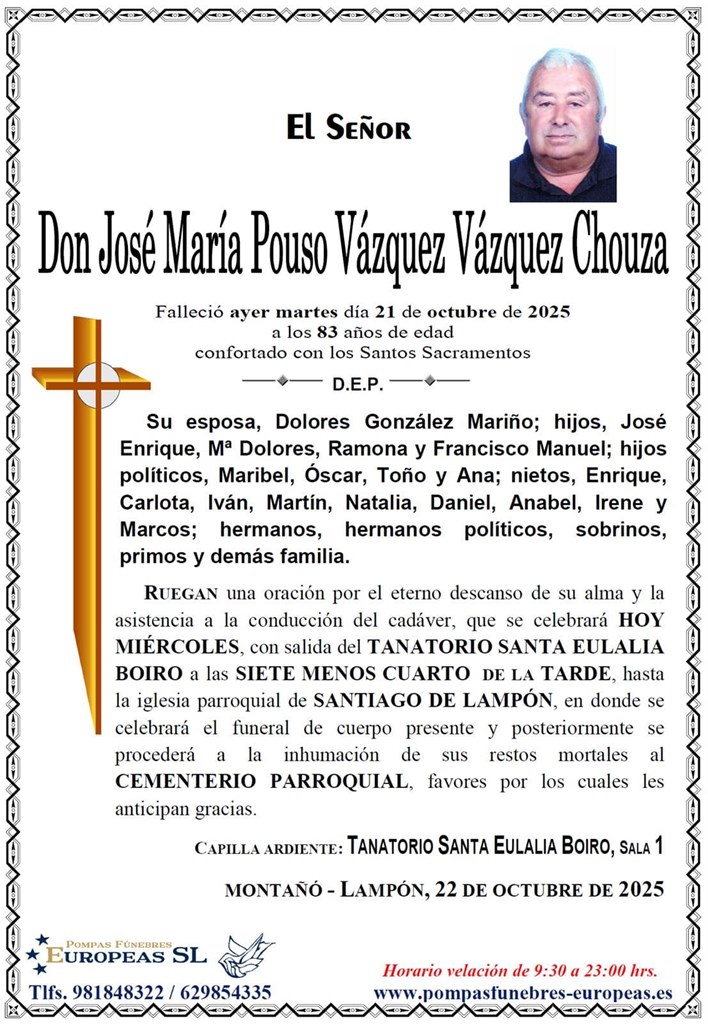Foto 1 Don José María Pouso Vázquez Vázquez Chouza