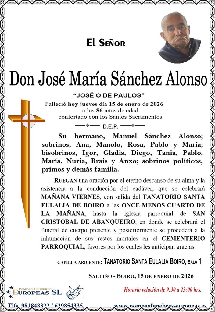 Don José María Sánchez Alonso