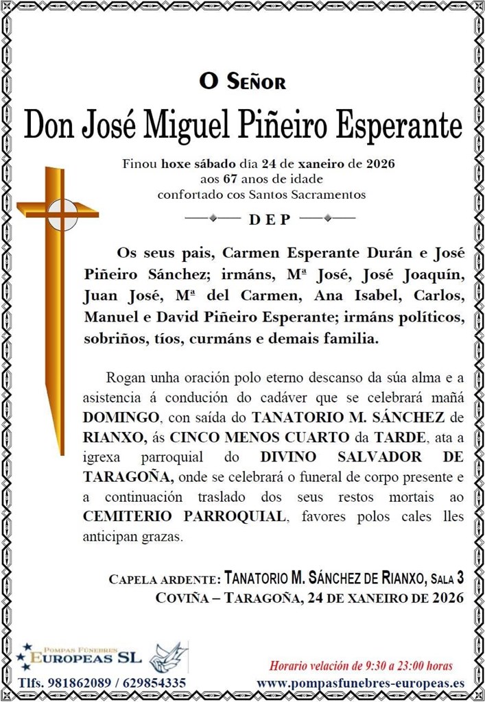 Don José Miguel Piñeiro Esperante