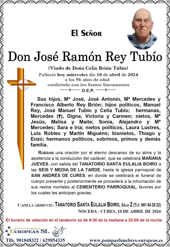 Don José Ramón Rey Tubío