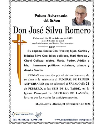 Don José Silva Romero (21/02/2026)