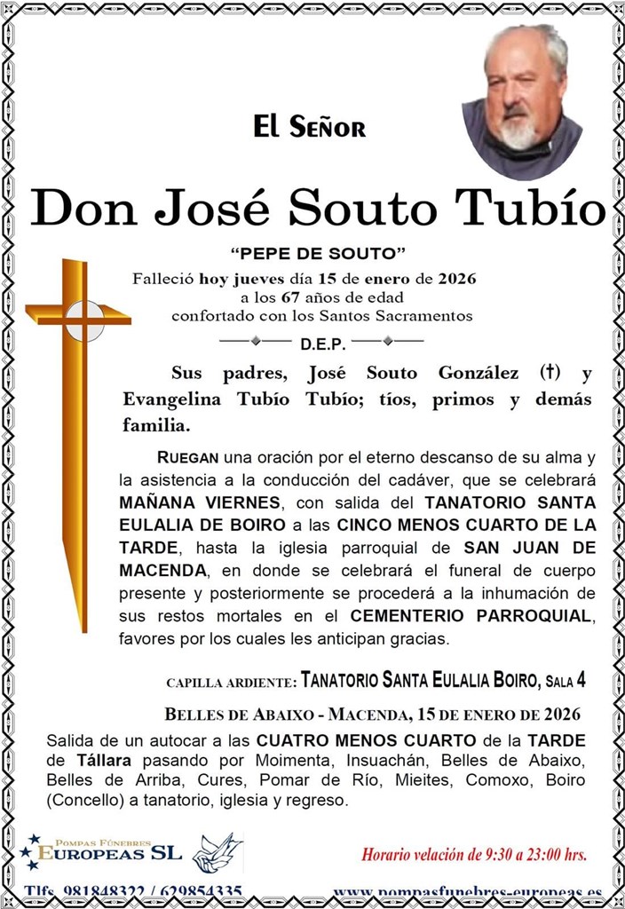 Don José Souto Tubío
