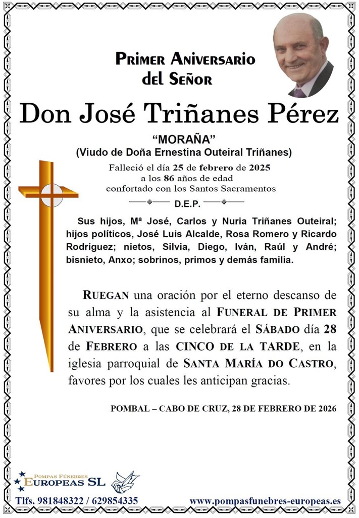 Don José Triñanes Pérez (28/02/2026)