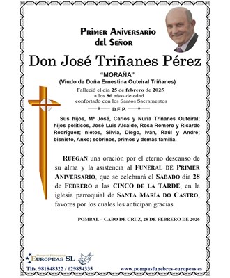 Don José Triñanes Pérez (28/02/2026)