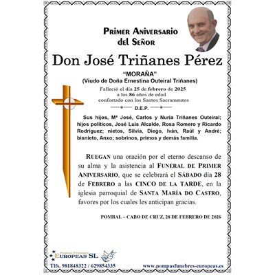 Don José Triñanes Pérez (28/02/2026)
