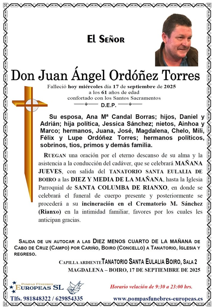 Foto 1 Don Juan Ángel Ordóñez Torres