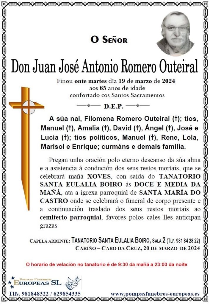 Don Juan José Antonio Romero Outeiral