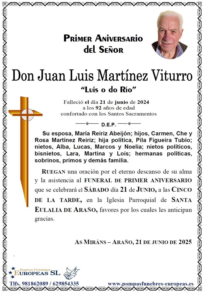 Don Juan Luis Martínez Viturro (21/06/2025)