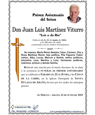 Don Juan Luis Martínez Viturro (21/06/2025)