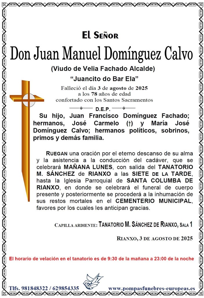 Foto principal Don Juan Manuel Domínguez Calvo