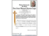 Don Juan Manuel Sayáns Lago (14/03/2026)