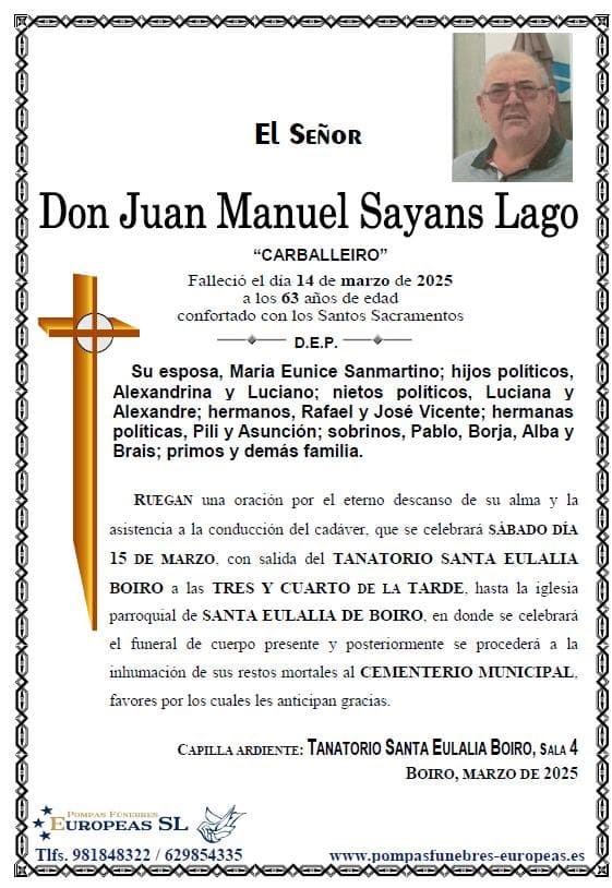 Don Juan Manuel Sayans Lago