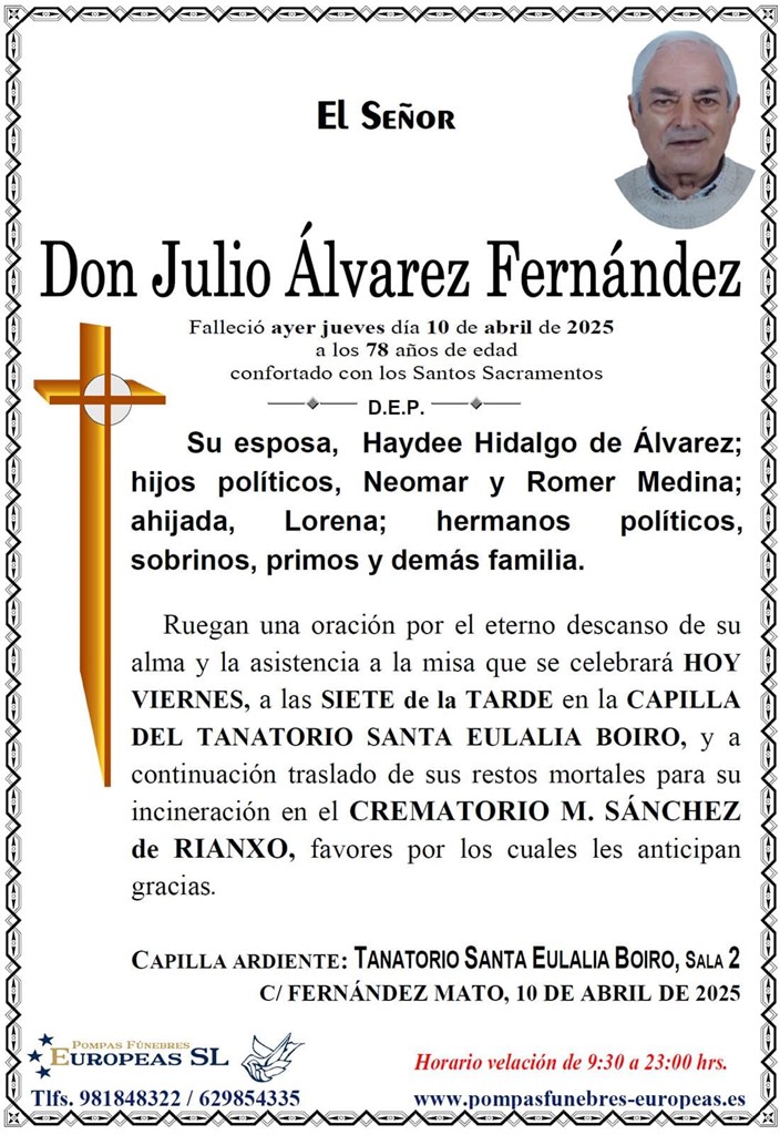 Foto secundaria Don Julio Álvarez Fernández