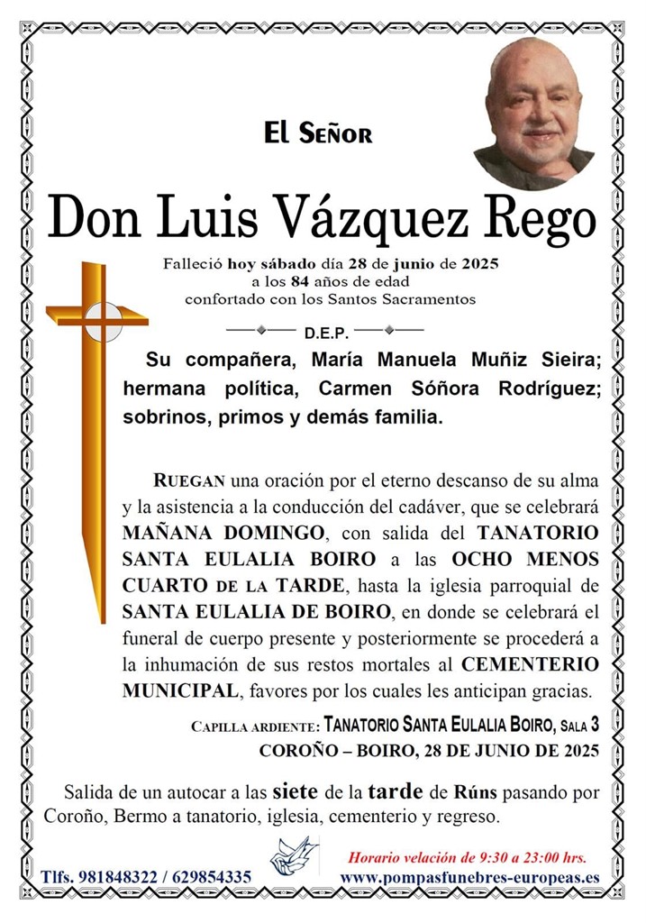 Foto principal Don Luis Vázquez Rego