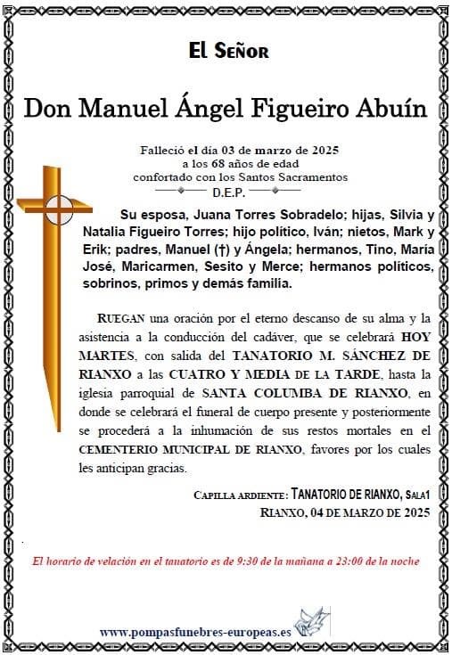 Foto secundaria Don Manuel Ángel Figueiro Abuin
