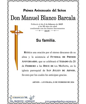 Don Manuel Blanco Barcala (21/02/2026)