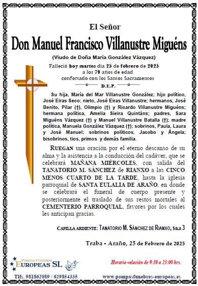 Don Manuel Francisco Villanustre Miguéns