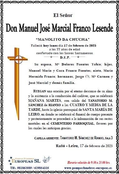 Don Manuel José Marcial Franco Lesende