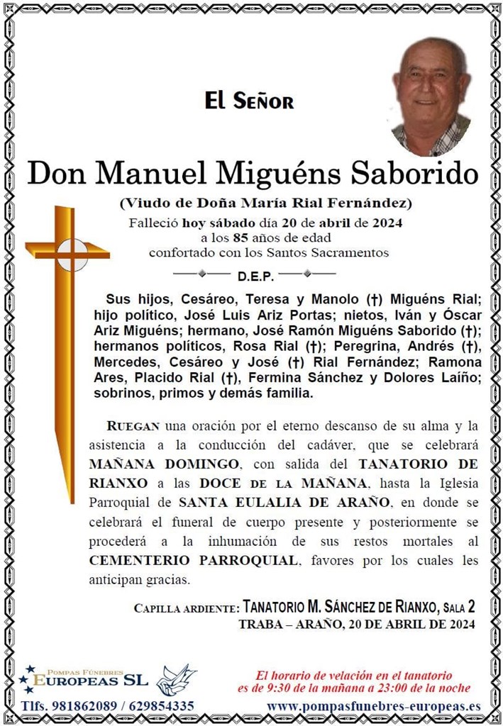 Don Manuel Miguéns Saborido