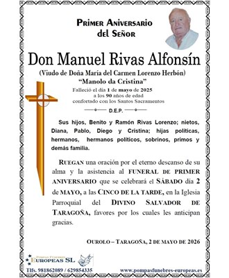 Don Manuel Rivas Alfonsín (02/05/2026)