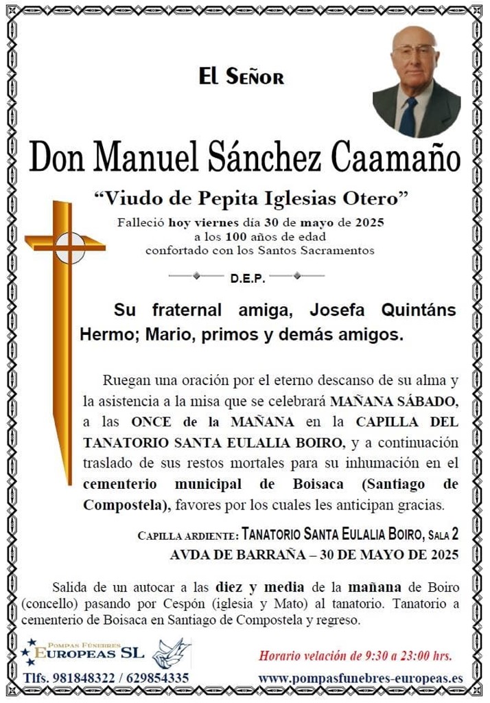 Foto principal Don Manuel Sánchez Caamaño