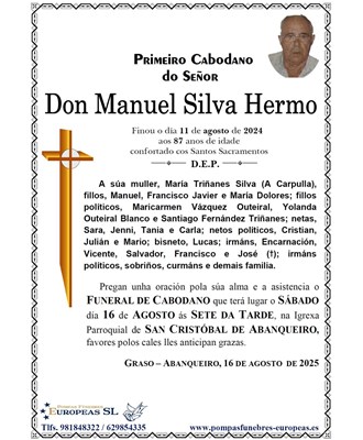 Don Manuel Silva Hermo (16/08/2025)