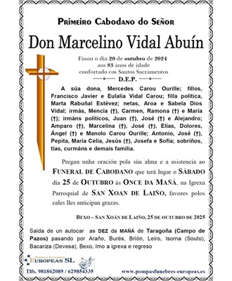 Don Marcelino Vidal Abuín (25/10/2025)