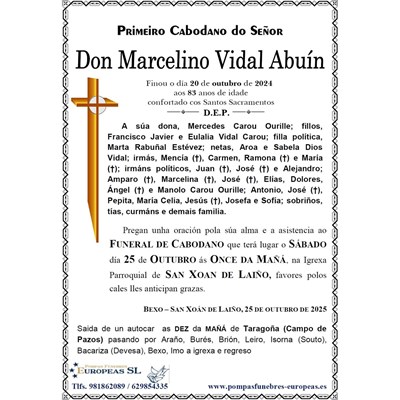 Don Marcelino Vidal Abuín (25/10/2025)