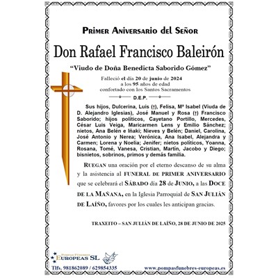 Don Rafael Francisco Baleirón (28/06/2025)