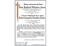 Don Rafael Piñeiro Ares y Concepción González García (31/07/2026)