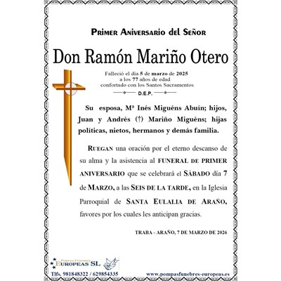 Don Ramón Mariño Otero (07/03/2026)