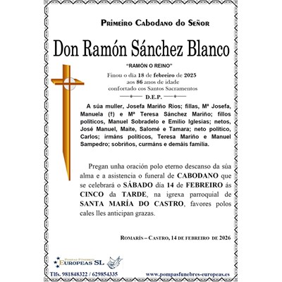 Don Ramón Sánchez Blanco (14/02/2026)