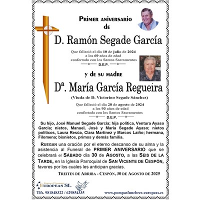 Don Ramón Segade García y María García Regueira (30/08/2025)