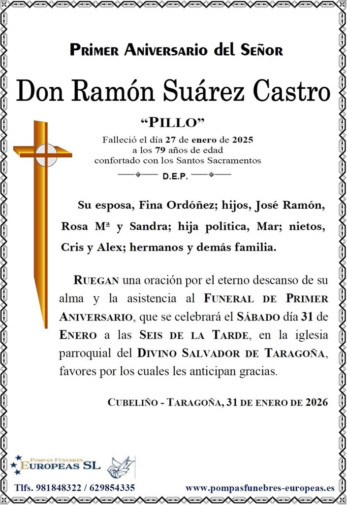 Don Ramón Suárez Castro (31/01/2026)