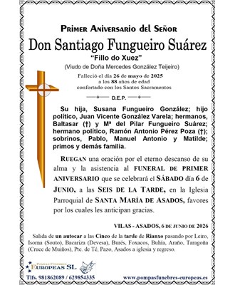 Don Santiago Fungueiro Suárez (06/06/2026)