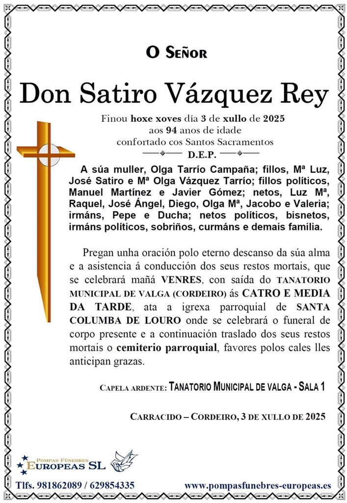 Don Satiro Vázquez Rey