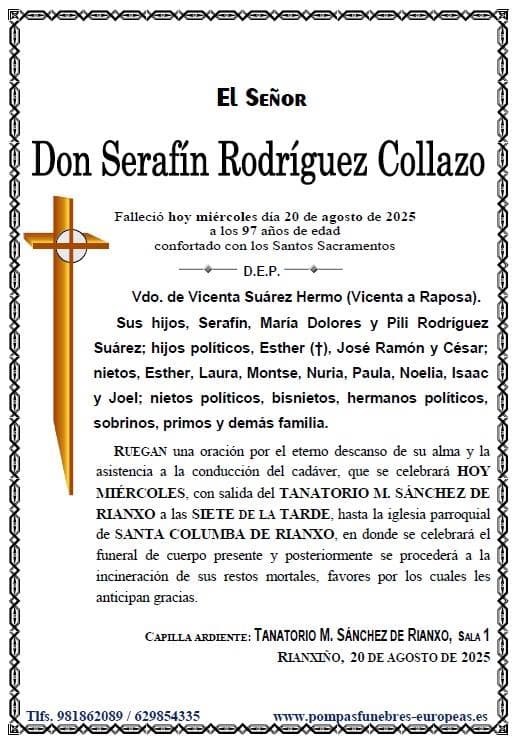Foto secundaria Don Serafín Rodríguez Collazo