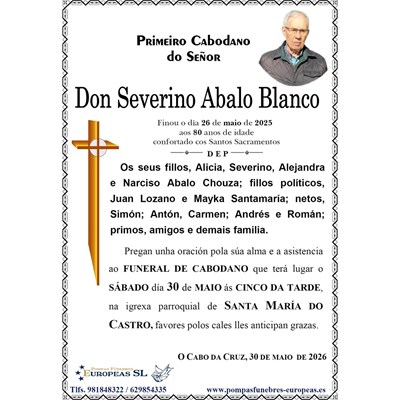 Don Severino Abalo Blanco (30/05/2026)