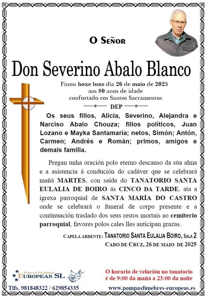 Foto principal Don Severino Abalo Blanco