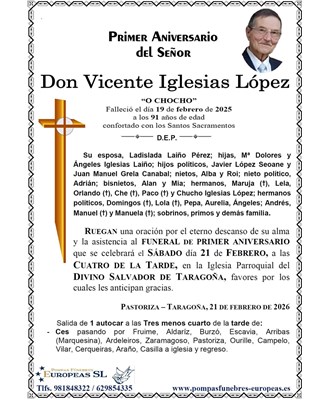 Don Vicente Iglesias López (21/02/2026)