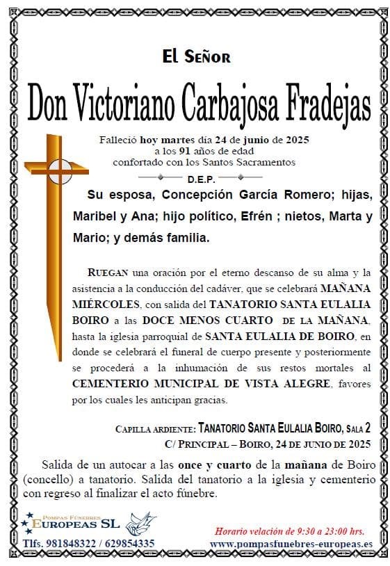 Foto principal Don Victoriano Carbajosa Fradejas