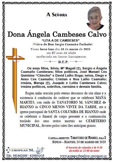 Dona Ángela Cambeses Calvo