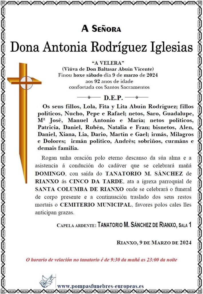 Dona Antonia Rodríguez Iglesias