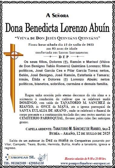 Dona Benedicta Lorenzo Abuín