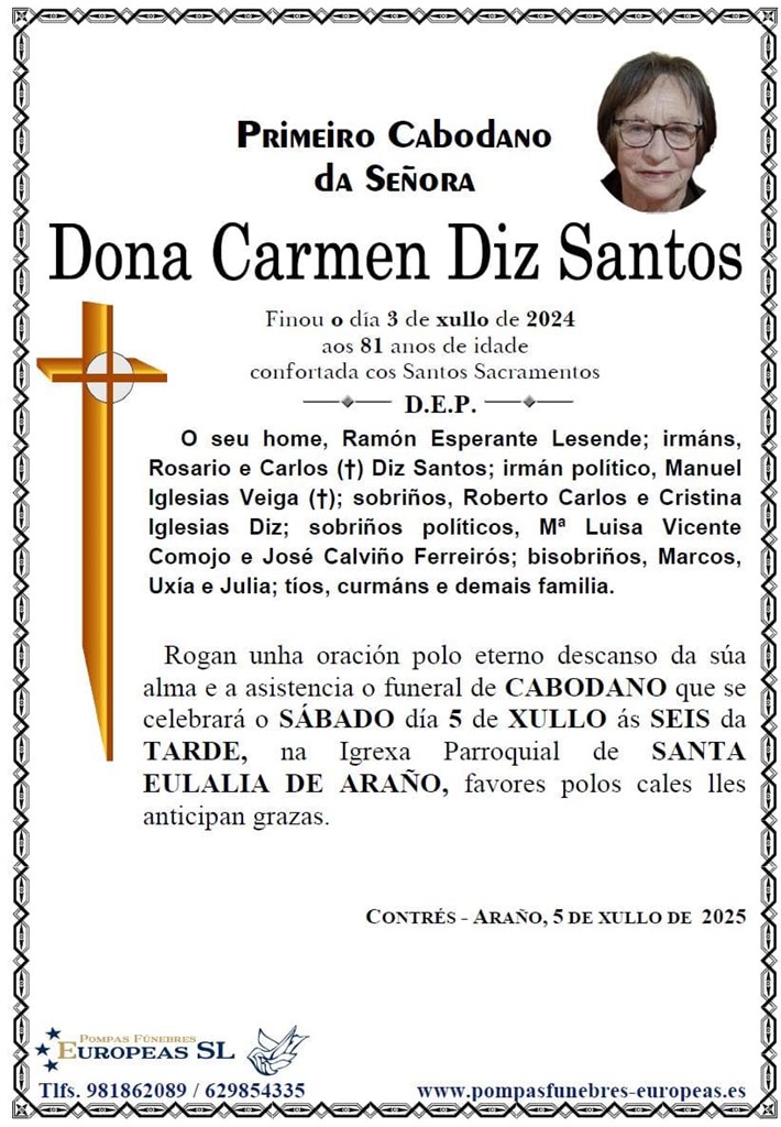 Dona Carmen Diz Santos (05/07/2025)