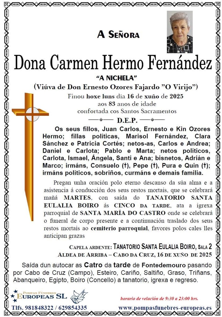 Foto secundaria Dona Carmen Hermo Fernández