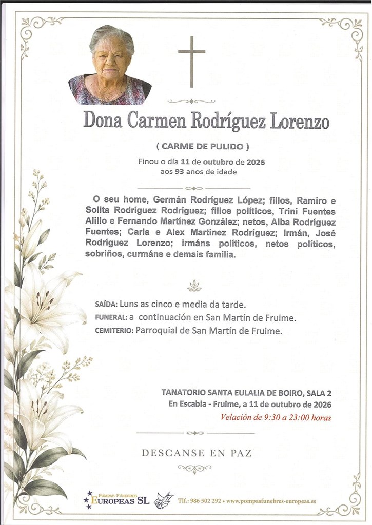 Dona Carmen Rodríguez Lorenzo