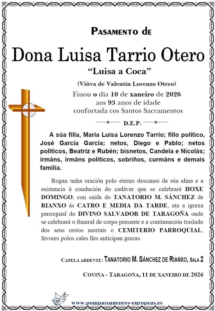 Foto secundaria Dona Luisa Tarrío Otero 