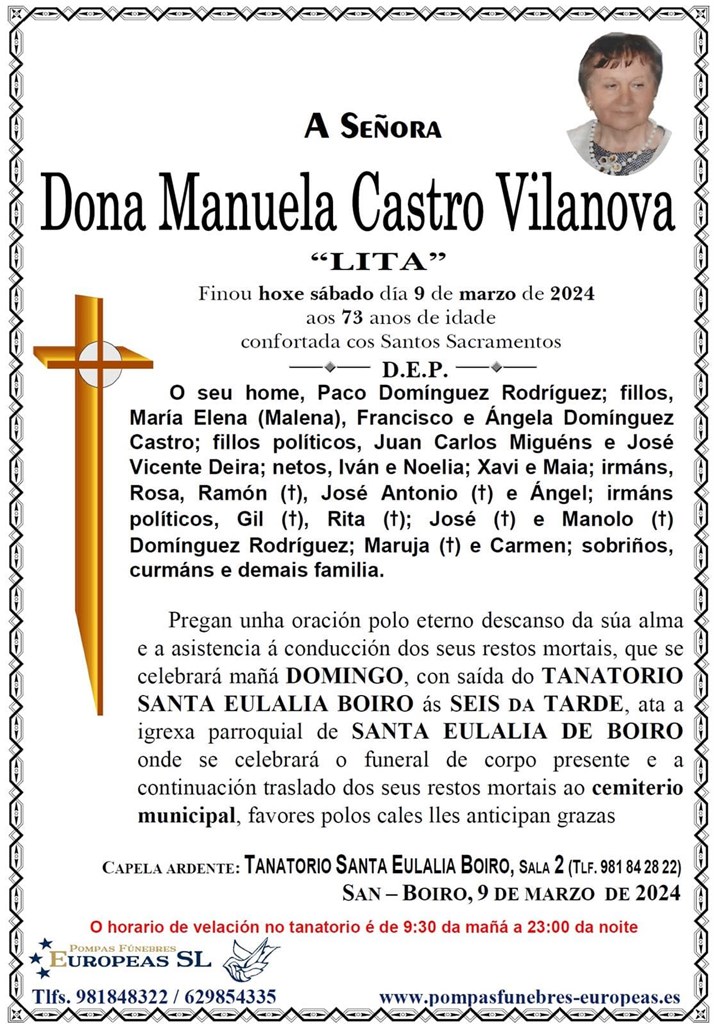 Dona Manuela Castro Vilanova