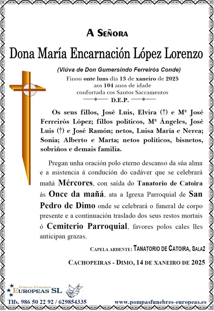 Dona María Encarnación López Lorenzo